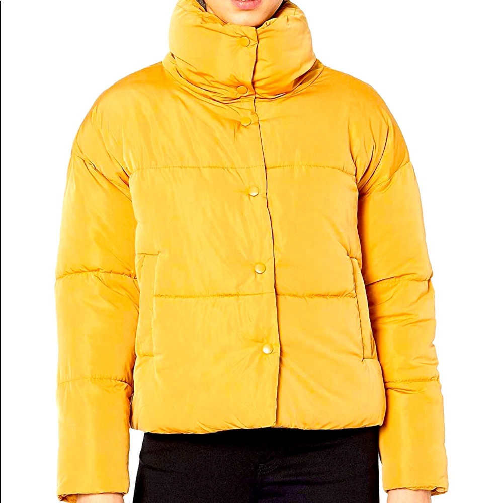 Free People Weekender Puffer Jacket - Gold - Small
